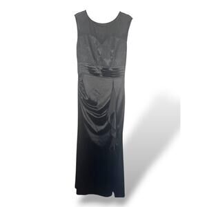 Vfshow Black Sleeveless Evening Gown Dress Size L Formal Elegant Maxi